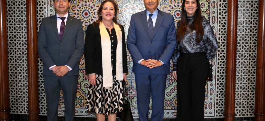 Encuentro de la Embajadora de Colombia en Marruecos con el Presidente de la Cámara de Representantes del Parlamento 
