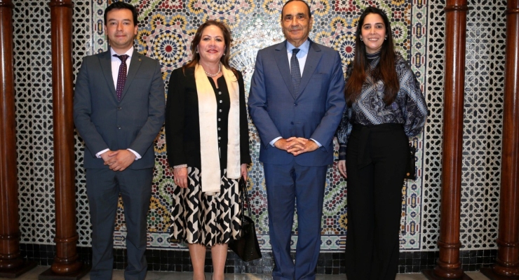 Encuentro de la Embajadora de Colombia en Marruecos con el Presidente de la Cámara de Representantes del Parlamento 