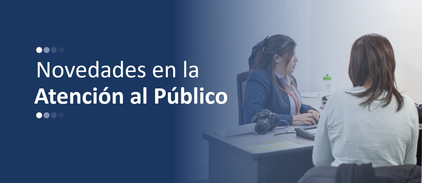 Banner general de novedades de atención al público en el que seven un usuario y alguien que lo atiende