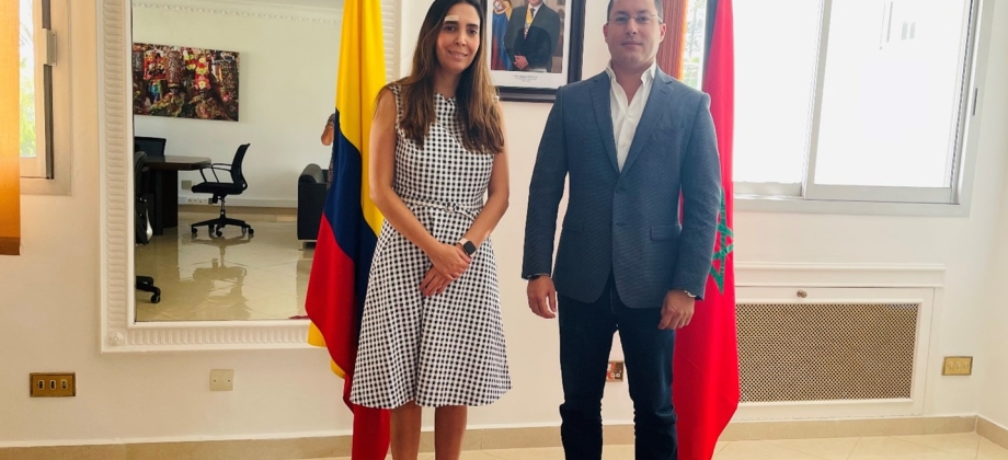 Encargada de Negocios A.I.de la Embajada de Colombia en Marruecos recibió a destacado empresario marroquí 