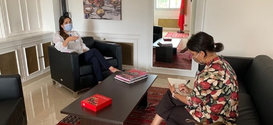 Reunión con investigadora Marwa Chemali de la Universidad Mohamed de Rabat