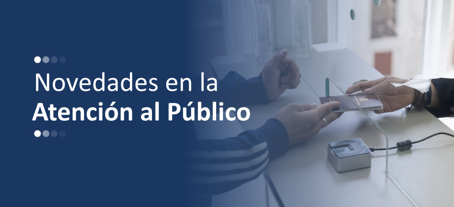 Banner general de novedades de atención al público en el que aparecen un usuario y alguien que lo atiende