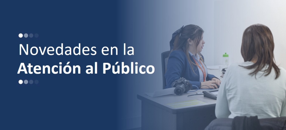 Banner general de novedades de atención al público en el que seven un usuario y alguien que lo atiende