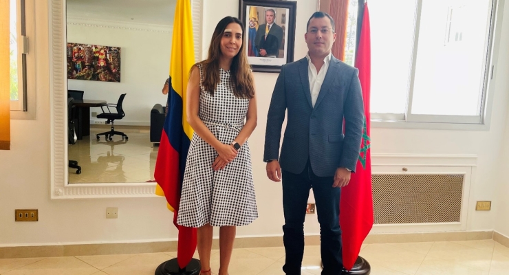 Encargada de Negocios A.I.de la Embajada de Colombia en Marruecos recibió a destacado empresario marroquí 
